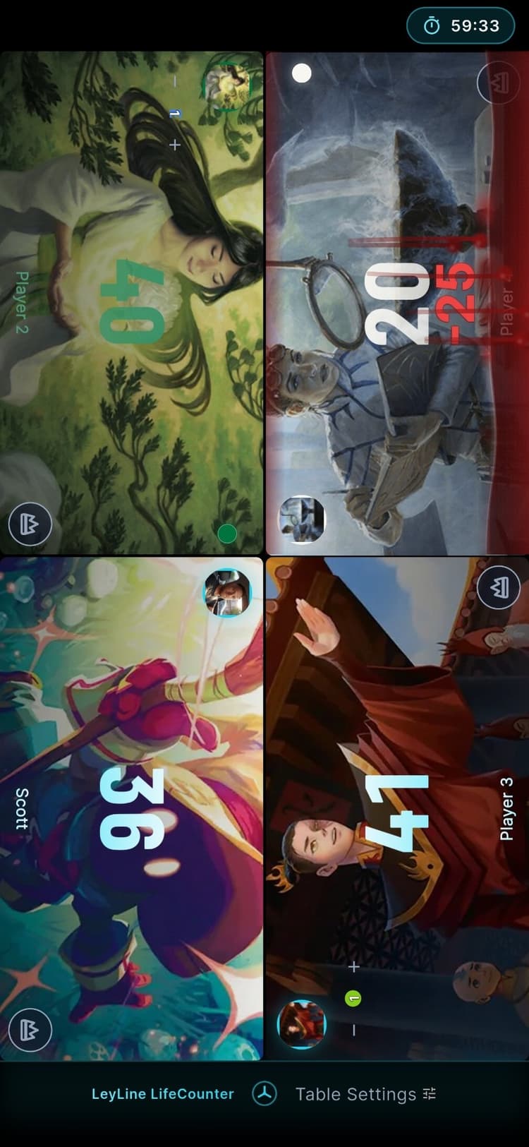 In-game counters and bottom bar