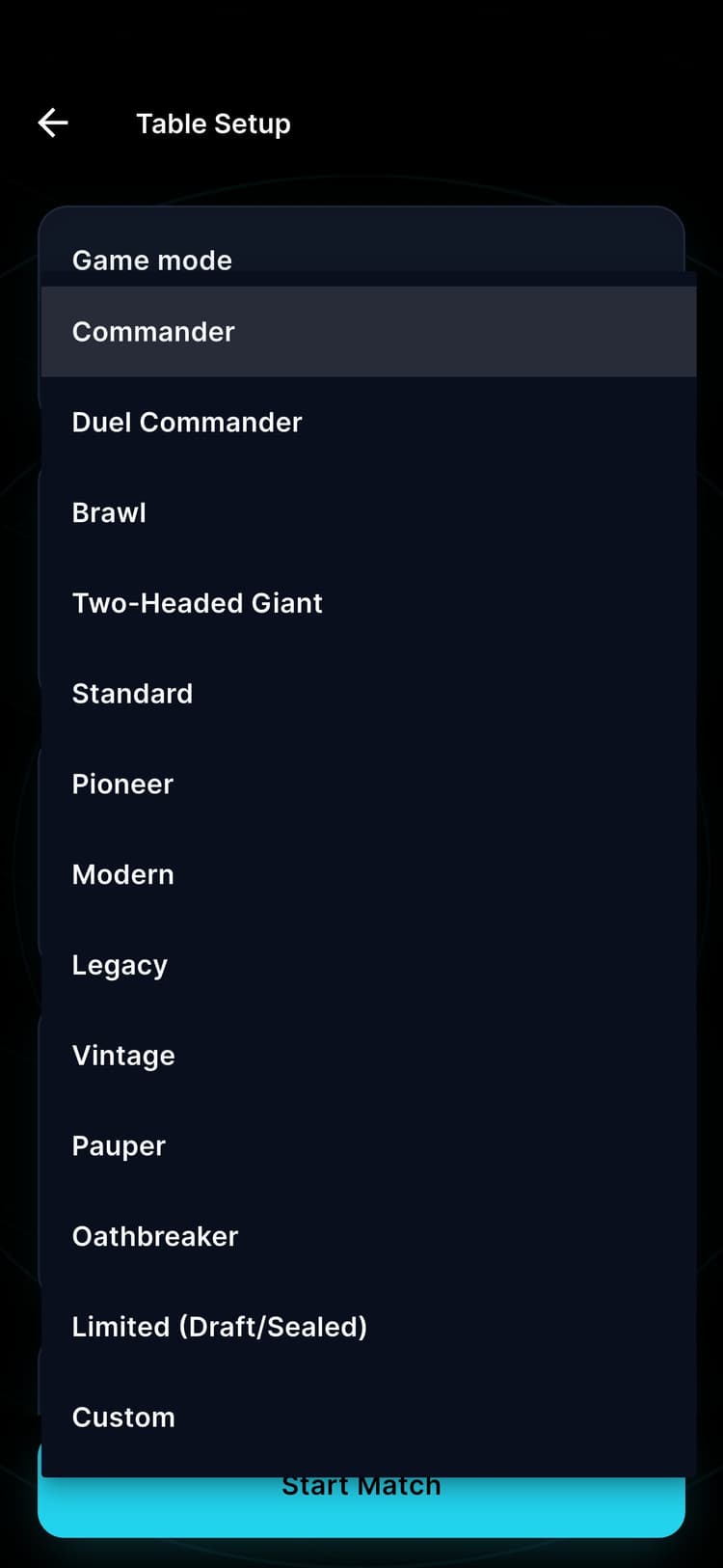 Format and life total presets